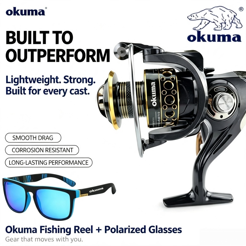 Trolling Reel - OKUMA-Spinning Reel, MetalUltra Hafif Balıkçılık Makarası,